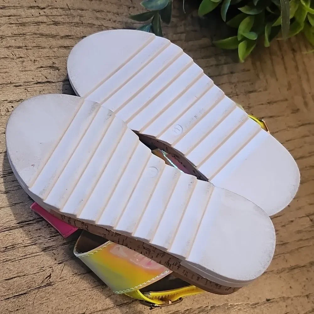 Tahari Wedge Velcro Sandals Size 11 NWOT